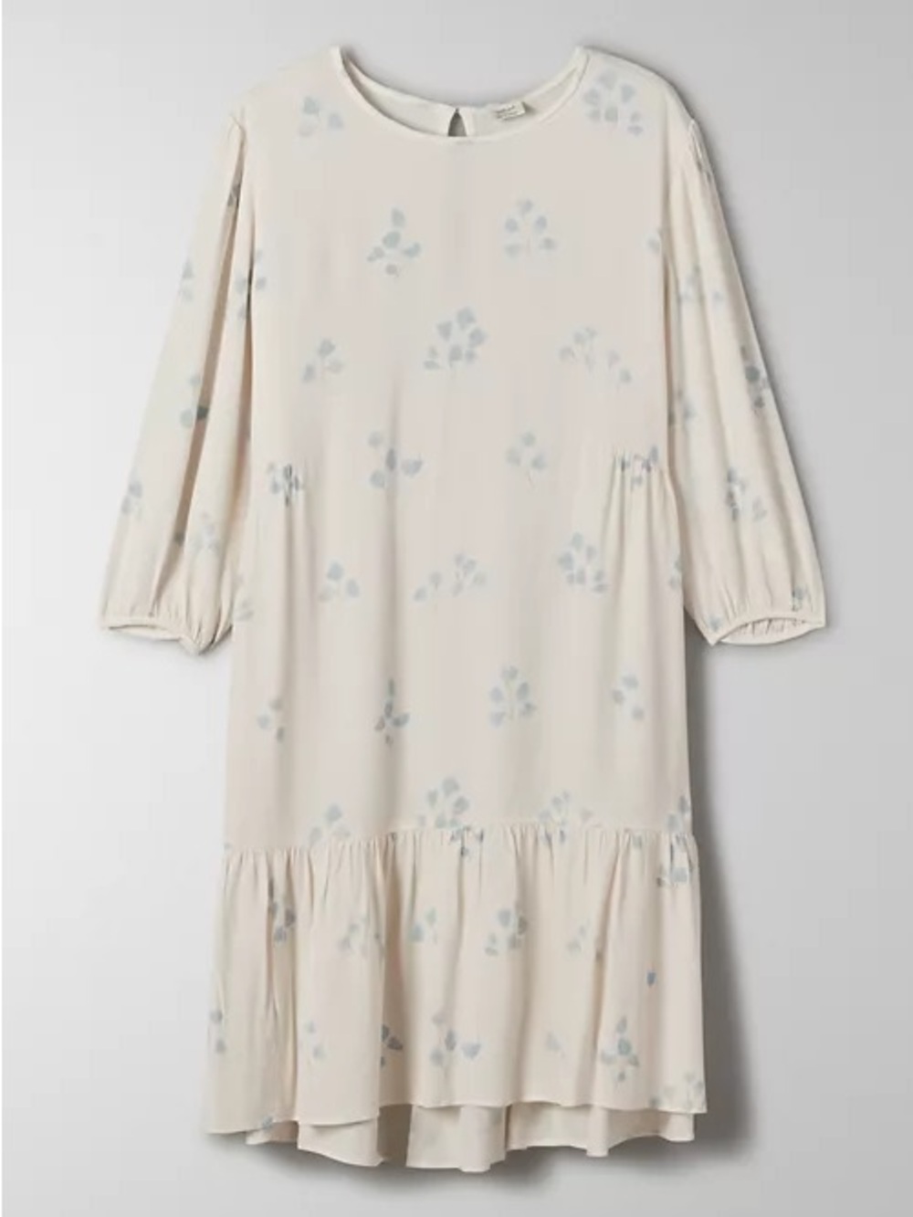 Aritzia Wilfred Lambrusco Dress in Birch/Shadow Blue Medium